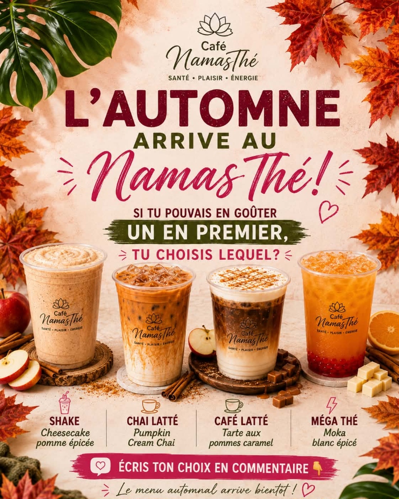 Le menu d'Automne arrive au NamasThé